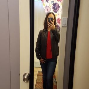 Ann Taylor leather jacket XSP